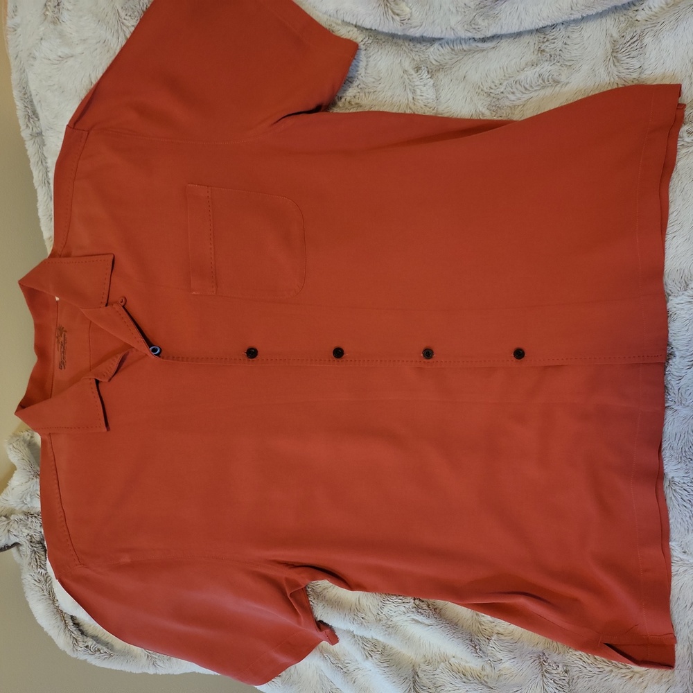 Tommy Bahama 100% Silk shirt salmon XL